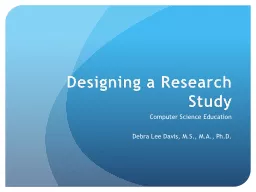 Designing a Research Study