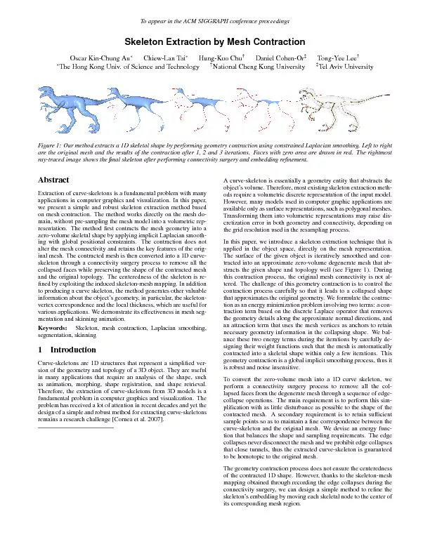 ToappearintheACMSIGGRAPHconferenceproceedingsSkeletonExtractionbyMeshC
