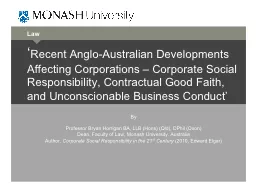 ‘ Recent Anglo-Australian Developments Affecting Corporat
