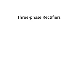 Three-phase Rectifiers