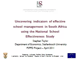 Uncovering indicators of effective school management in Sou