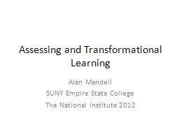 Assessing and Transformational Learning