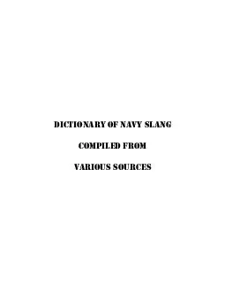 Dictionary of Navy Slang
