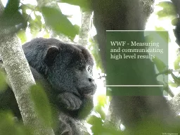 WWF - Measuring and communicating high level results