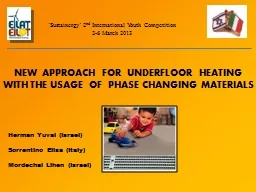 NEW  APPROACH  FOR  UNDERFLOOR  HEATING  WITH THE USAGE  OF