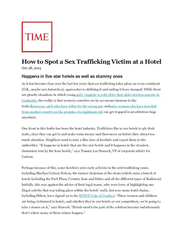 How to Spot a Sex Trafficking Victim at a Hotel