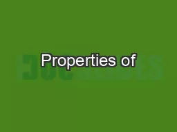 Properties of