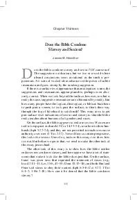 Chapter Thirteen Does the Bible Condone Slavery and Sexism James M