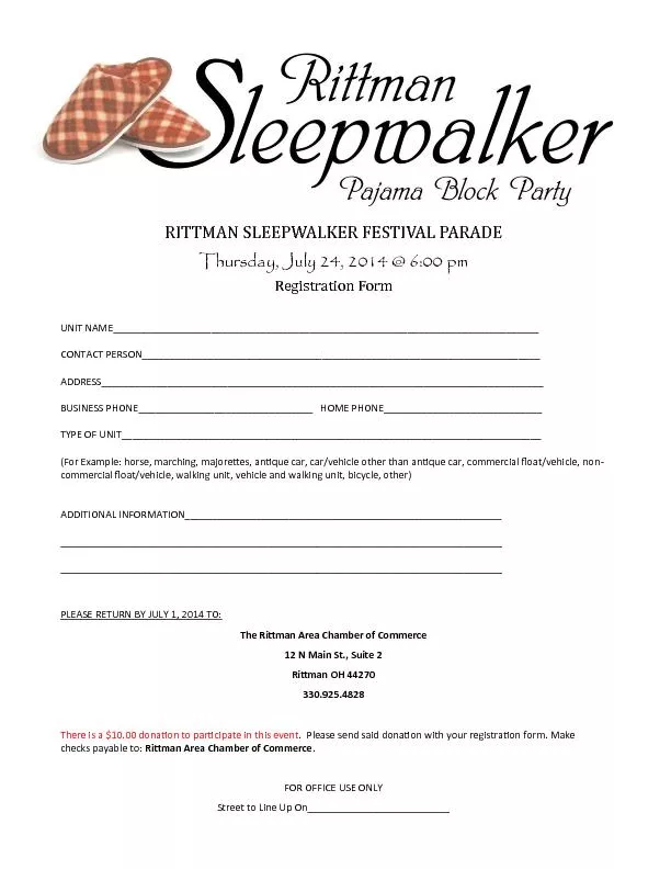 RITTMAB SLEEPWALKER FESTIVAL PARADE