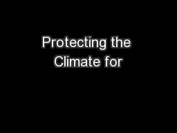 Protecting the Climate for