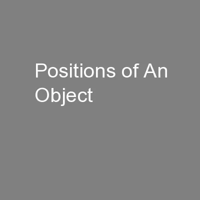 Positions of An Object