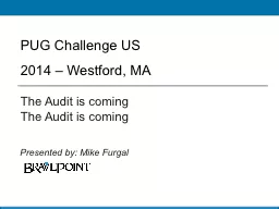 The Audit is coming