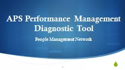 APS Performance Management Diagnostic Tool