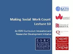 Making Social Work Count