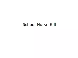 School Nurse Bill