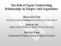 The Role of Equity Underwriting Relationships in Mergers an