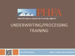 Underwriting/Processing training