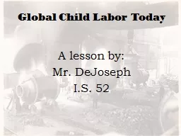 Global Child Labor Today