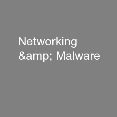 Networking & Malware