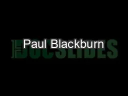 Paul Blackburn