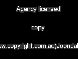 Copyright Agency licensed copy (www.copyright.com.au)Joondalup Times
.