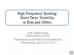 High Frequency Quoting: