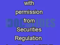 Reproduced with permission from Securities Regulation  Law Report  SRLR