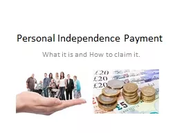 Personal Independence Payment