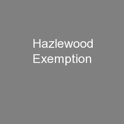 Hazlewood Exemption