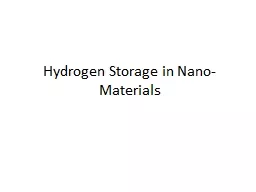 Hydrogen Storage in