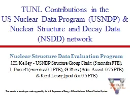 TUNL Contributions in the