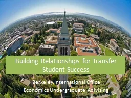 Building Relationships for Transfer Student Success