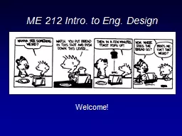 ME 212 Intro. to Eng. Design