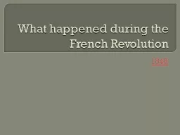 What happened during the French Revolution