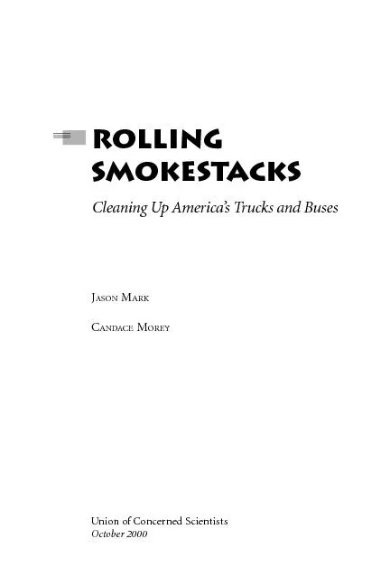 Rolling Smokestacks:  Cleaning Up America’s Trucks and BusesRolli