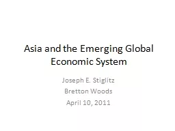 Asia and the Emerging Global Economic System
