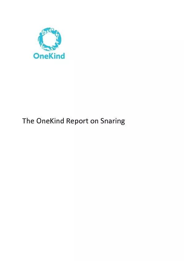 The OneKind Report on Snaring