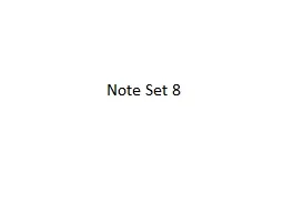 Note Set 8