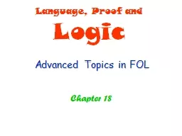 Advanced Topics in FOL