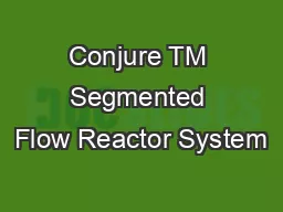 Conjure TM Segmented Flow Reactor System