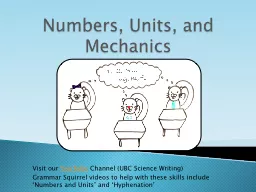 Numbers, Units, and Mechanics