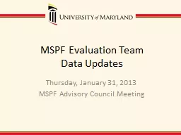 MSPF Evaluation Team