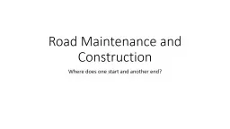 BIA Road Maintenance