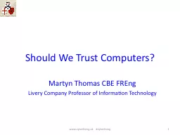 Should We Trust Computers?