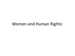 Women and Human Rights: