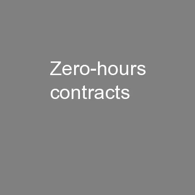 Zero-hours contracts