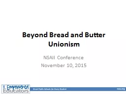 Beyond Bread and Butter Unionism