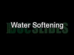 Water Softening