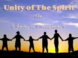 Unity of The Spirit