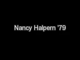 Nancy Halpern ’79